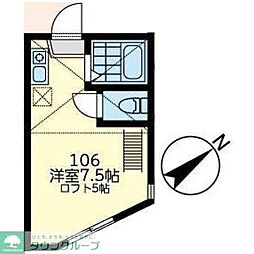 ユナイト六浦セグラーテ ワンルームの間取図画像