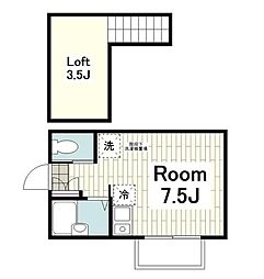 ラルフ東逗子 ワンルームの間取図画像
