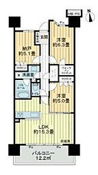 ガーデンイーストアイランド 2SLDKの間取図画像