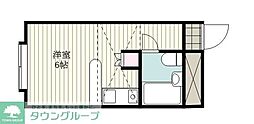 ベルピア藤沢善行1 ワンルームの間取図画像