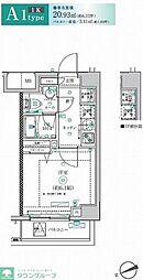 RELUXIA横浜弘明寺 1Kの間取図画像