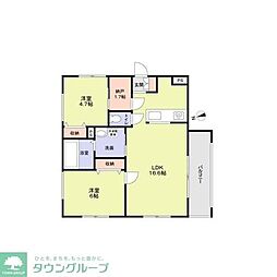 グレイスメゾン茅ヶ崎 2LDKの間取図画像