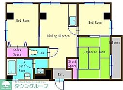 マエザワ第2コーポ 3DKの間取図画像
