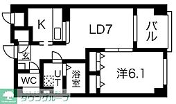 カーサヴェルデ 1LDKの間取図画像