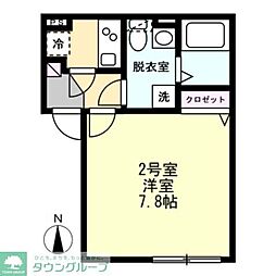 アサナミ追浜 1Kの間取図画像