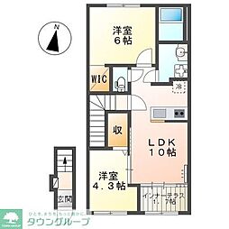Crarity 2LDKの間取図画像
