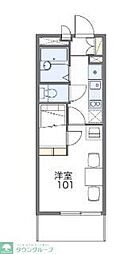 レオパレスマツザト 1Kの間取図画像