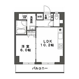 エシュレ湘南 1LDKの間取図画像