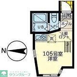 横浜市戸塚区戸塚町アパート ワンルームの間取図画像