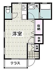 FLAT-T01 ワンルームの間取図画像