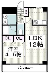 ルネス東海岸 1LDKの間取図画像