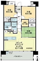 ライオンズ一条レジデンス湘南C-X 3SLDKの間取図画像