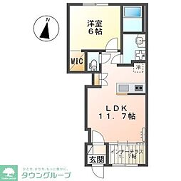 Crarity 1LDKの間取図画像