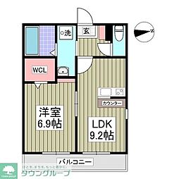 GranStyle 由比ヶ浜 1LDKの間取図画像