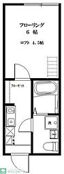 FUJIVIEW上大岡 1Kの間取図画像
