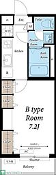 モンテ杉田 1Kの間取図画像