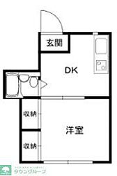 サンフラッツ 1DKの間取図画像