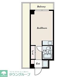 シャルムアマノ 1Kの間取図画像