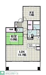 ネクサスガーデンエアリーテラス 2LDKの間取図画像