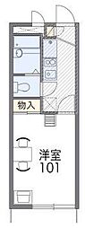 レオパレスパークサイド3 1Kの間取図画像