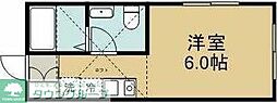 エクリス ワンルームの間取図画像