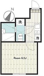 イルミナハイム 1Kの間取図画像