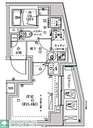 スクエアシティ横濱南太田アスパイア 1Kの間取図画像