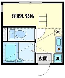 プライムテラス登戸A ワンルームの間取図画像