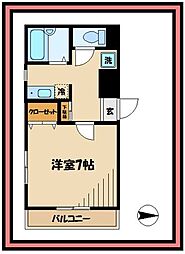 アパートメントレゴ 1Kの間取図画像