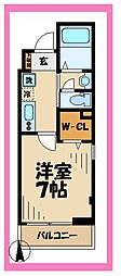 アイビス生田 1Kの間取図画像