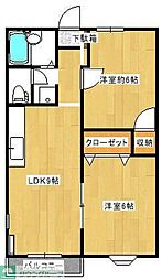 プレアデス21 2DKの間取図画像