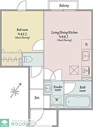 kukkula kuriya 1LDKの間取図画像