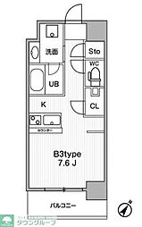 JMFResidence町田 ワンルームの間取図画像