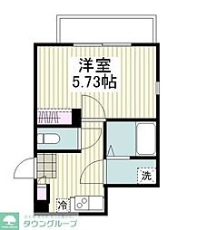 フルセイル中野島 1Kの間取図画像