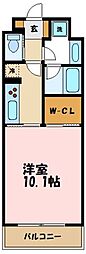 ロイヤルパーク多摩川2番館 1Kの間取図画像