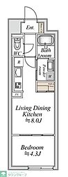 カーサグランデ 1LDKの間取図画像