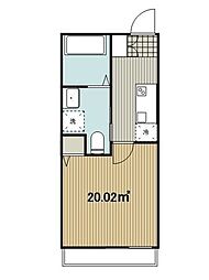 川崎市麻生区高石2丁目アパート 1Kの間取図画像