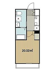 川崎市麻生区高石2丁目アパート 1Kの間取図画像