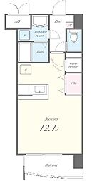 リシェス中屋 ワンルームの間取図画像