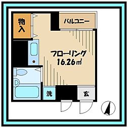 カーサダルテ ワンルームの間取図画像