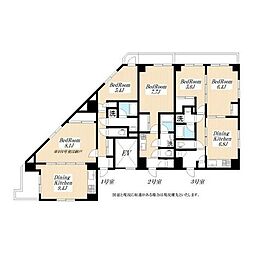 レジデンス清末3 1Kの間取図画像
