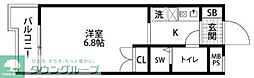 ハイム・ペルレ ワンルームの間取図画像