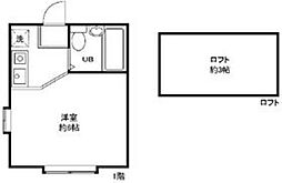 アゼリアガーデンズ生田 1Kの間取図画像