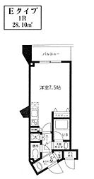 アオバフォーシーズン桜台 ワンルームの間取図画像