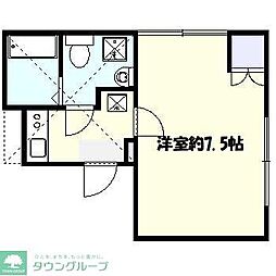 アザーレ・プラネ読売ランド前 1Kの間取図画像
