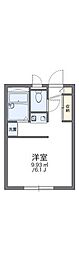 レオパレスＰａｔｉｏ 2階1Kの間取り