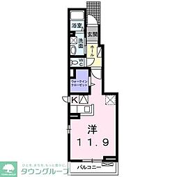 フラン ワンルームの間取図画像