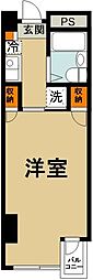 パルティーレ熊谷 1Kの間取図画像