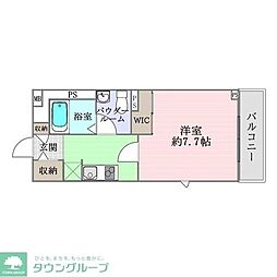 シュライン 1Kの間取図画像