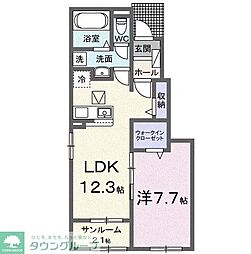 マウナ I 1LDKの間取図画像